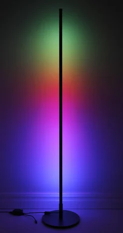Golvlampa RGB med effektfullt ljus och fjärrkontroll Cotech