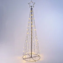Gran med ljusslingor LED, 191 cm