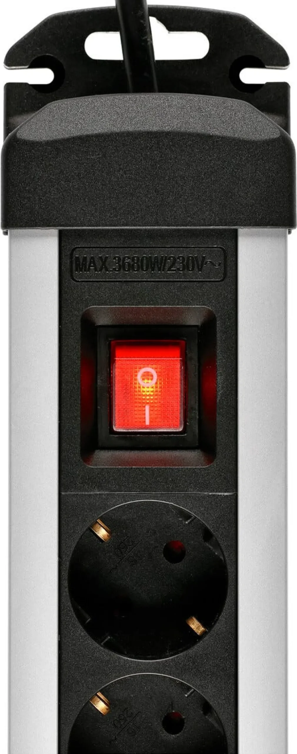 Grenuttag 10-vägs, strömbrytare, aluminium