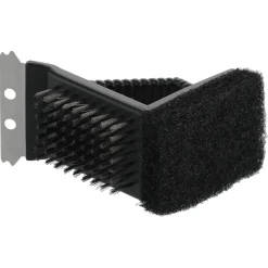 Grillborste 3-i-1 med skrapa, borste och rengöringsdyna