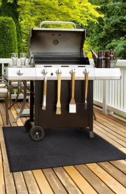 Grillmatta golv 80 x 120 cm, svart