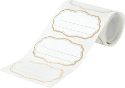 Guldetiketter på rulle, 50-pack