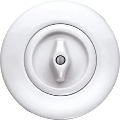 Hager serie 1930 infälld strömbrytare kron med vred, porslin