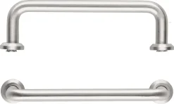 Handtag borstat stål, 2-pack