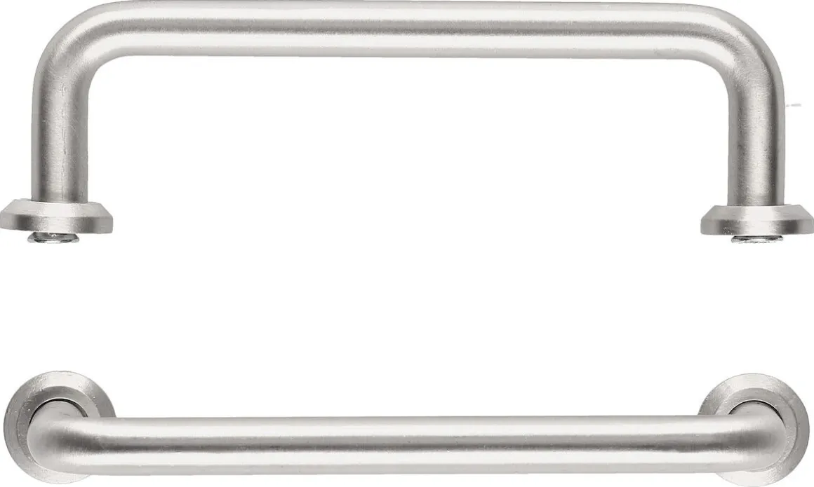 Handtag borstat stål, 2-pack