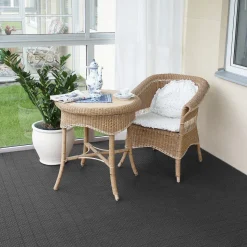 Hestraplattan Floorcy Antracit Recycled golvplatta, 11-pack