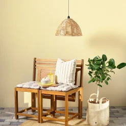 Hängande solcellslampa, taklampa konstrotting, 40 cm