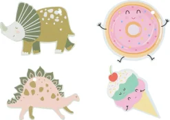 Hängetiketter dinosaurer och glassar 12-pack, FSC