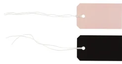 Hängetiketter rosa/svart