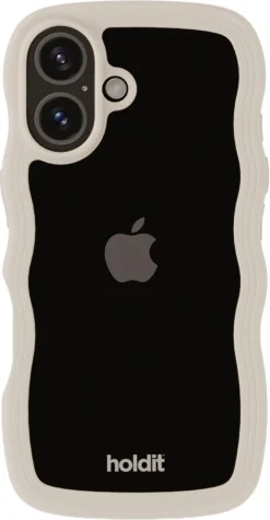 Holdit Wavy Case iPhone 16 mobilskal transparent