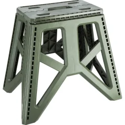 Hopfällbar sittpall grön plast, 45 cm