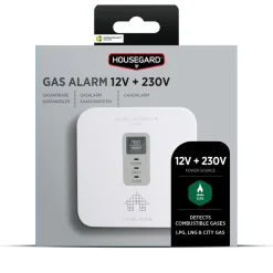 Housegard GA102 gasvarnare 12 V och 230 V