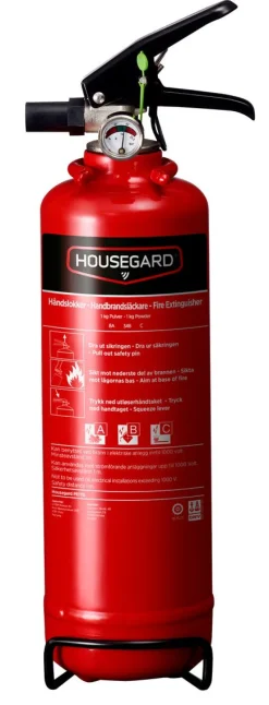 Houseguard brandsläckare pulver 1 kg, bil och båt