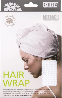 Hårhandduk Smart Microfiber, vit