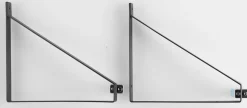 Hyllkonsol svart, 2-pack