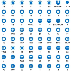 iFixit Mako precisionsmejsel med bits, 64 delar