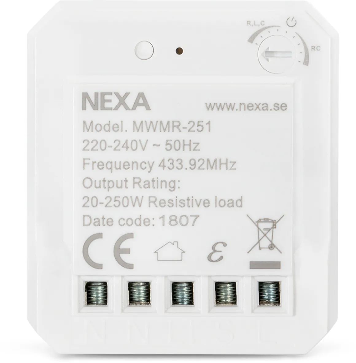 Inbyggnadsmottagare dimmer Nexa MWMR-251