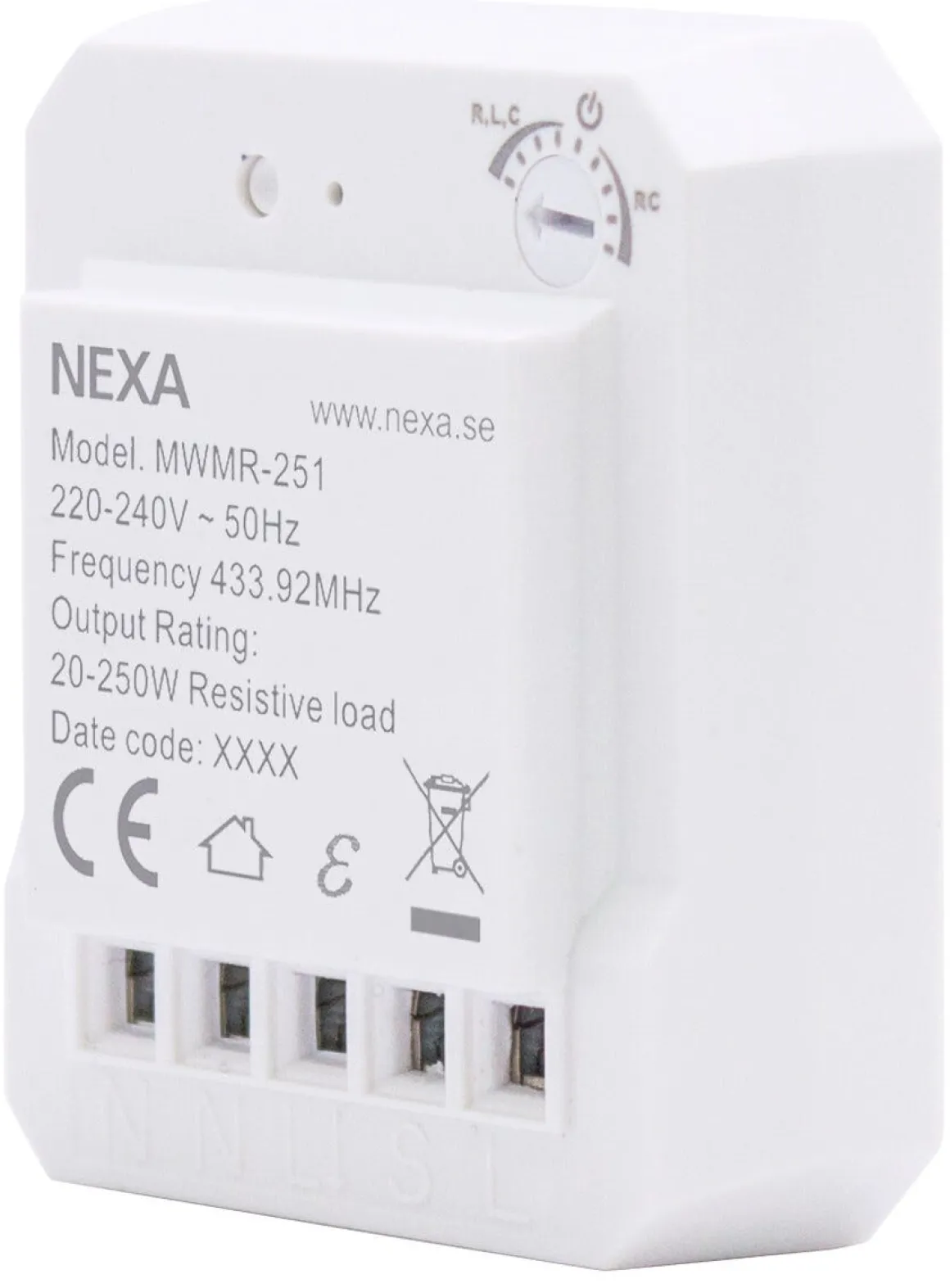 Inbyggnadsmottagare dimmer Nexa MWMR-251