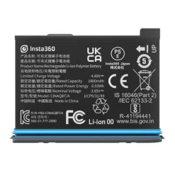 Insta360 extra batteri till X3 actionkamera, 1800 mAh