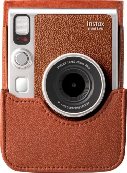 Instax Mini Evo Case kamerafodral konstläder, brun