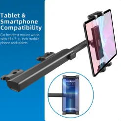 iPad- och mobilhållare bil baksäte, universell