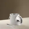 Ishink med lock och tång, rostfritt stål 2,5 liter