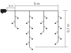 Istappsslinga kallvit LED, Northlight, påbyggnadsbar