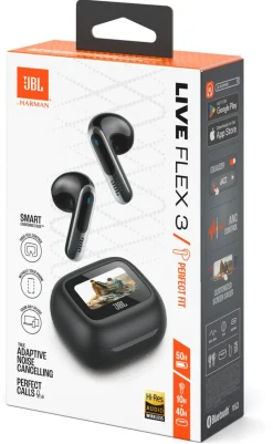 JBL Live Flex 3 trådlösa in ear-hörlurar, lång batteritid
