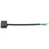 Jordad lamppropp DCL med 15 cm sladd, svart
