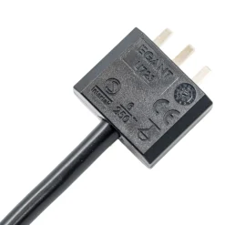 Jordad lamppropp DCL med 15 cm sladd, svart