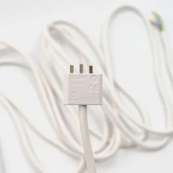 Jordad lamppropp DCL med 4 meter sladd, vit