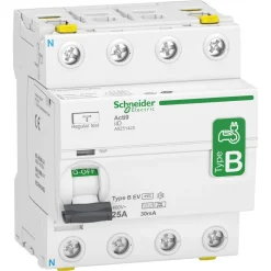 Jordfelsbrytare elbil B-EV Acti9 typ B 25A 30mA, Schneider Electric