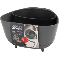 Joseph Joseph Nest durkslag plast, grå, 2-pack