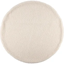 Julgransmatta teddy beige 90 cm