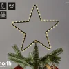 Julgransstjärna med belysning metall svart 20 cm Northlight
