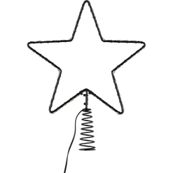 Julgransstjärna med belysning metall svart 20 cm Northlight