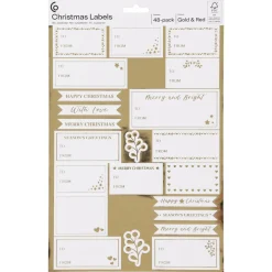 Julklappsetiketter klistermärken 48-pack