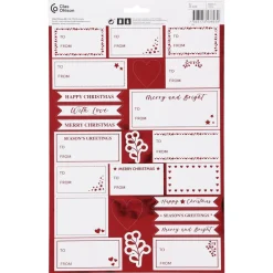 Julklappsetiketter klistermärken 48-pack