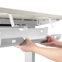 Kabelhållare skrivbord, kabelgömma metall, vit, 60 cm