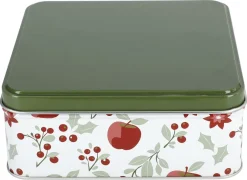 Kakburk jul, liten och stor plåtburk med lock