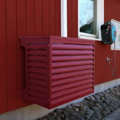 Klimatkoncept skydd till luftvärmepump utomhus, plåt