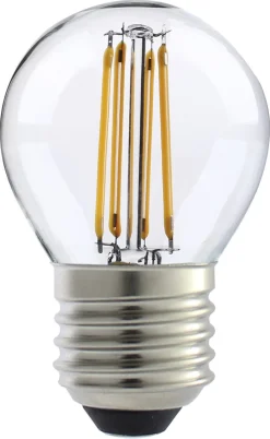 Klotlampa dimbar LED E27 3,4 W, varmvit