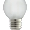 Klotlampa dimbar LED E27 1 W, varmvit