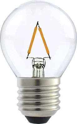 Klotlampa dimbar LED E27 1 W, varmvit