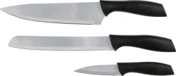 Knivset 3-pack, kockkniv, brödkniv och skalkniv