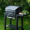 Kolgrill Delux med grillvagn, sidobord och termometer