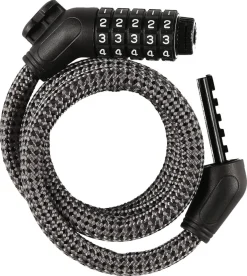 Kombinationslås med vajer för cykel, 8 mm 1 m