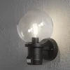 Konstsmide Nemi vägglampa utomhus rörelsesensor klot