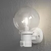 Konstsmide Nemi vägglampa utomhus rörelsesensor klot