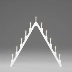Konstsmide stor adventsljusstake, trä, vikbar, 86 cm